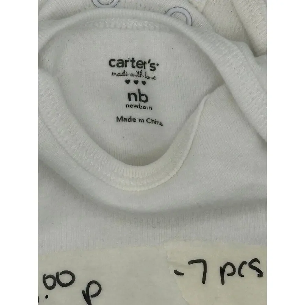Carter’s Onsies Set of 7 Size NB White (935)
